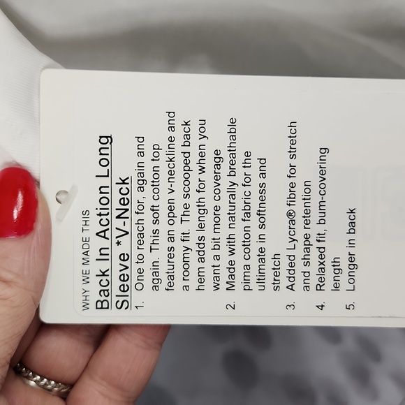 Lululemon Back In Action Long Sleeve - Picture 5 of 7